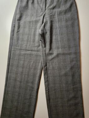 Vintage Liz Claiborne Gray Plaid Women's Dress Pants Emma James Stretch
